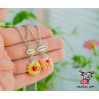 Кулон для двоих друзей "Best Friends.Персиковый лукум" 